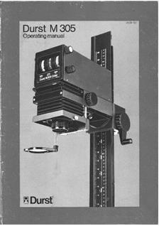 Durst M 305 manual. Camera Instructions.